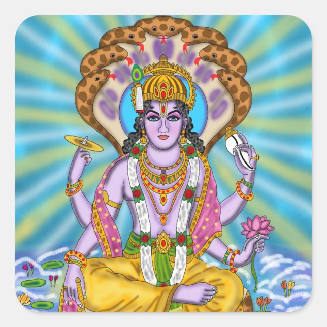 Pegatinas de Lord Vishnu (Anverso)