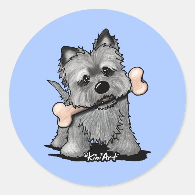 Pegatinas de los apetitos de los Cairn de KiniArt (Anverso)