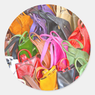 Pegatinas de los bolsos de cuero