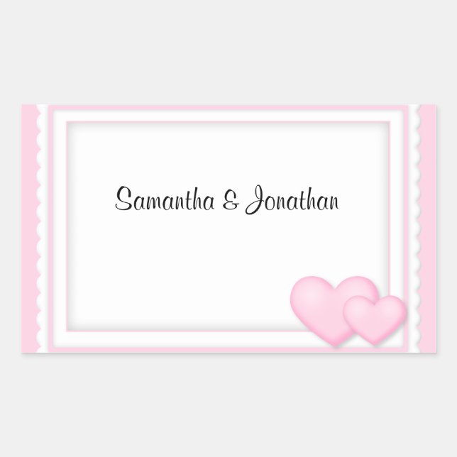 Pegatinas de los corazones rosados (Anverso)