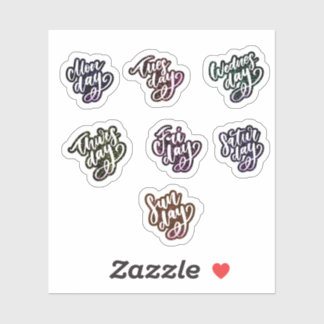 Pegatinas de los días de la semana