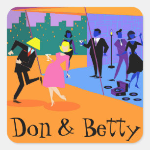 Pegatinas de los Fiestas de los techos urbanos ret