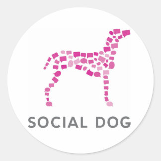 Pegatinas de los medios de comunicación de perros 