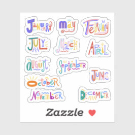 Pegatinas de los meses del año