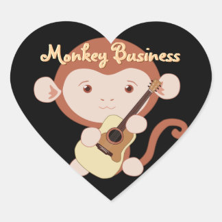 Pegatinas de los monos guitaristas