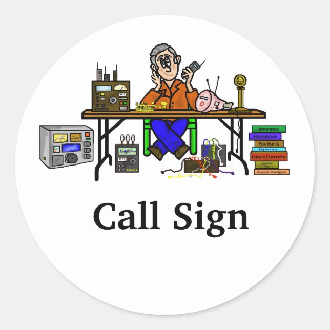 ¡Pegatinas de los vendedores de Hamfest o etiqueta (Anverso)