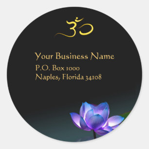 Pegatinas de loto azul