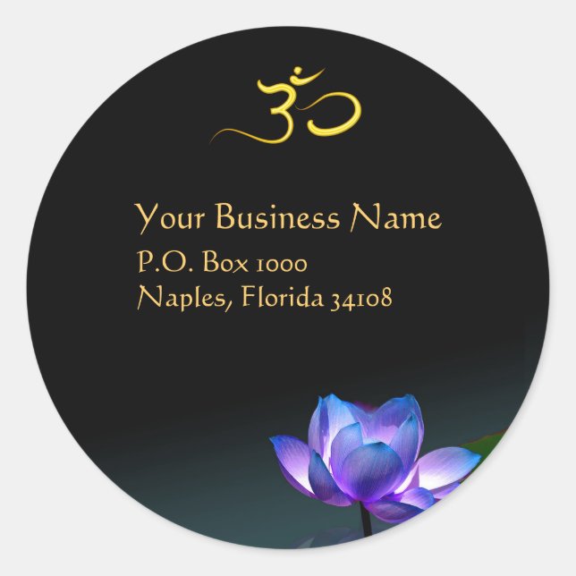 Pegatinas de loto azul (Anverso)