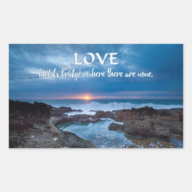 Pegatinas de Love Builds Bridges (Anverso)