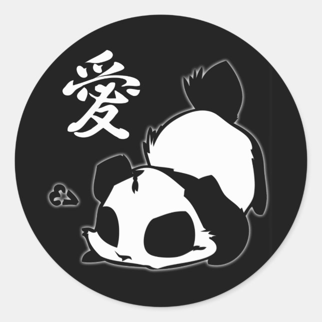 Pegatinas de Love Panda (Anverso)
