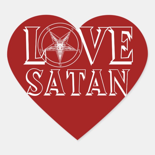 Pegatinas de Love Satan (Anverso)