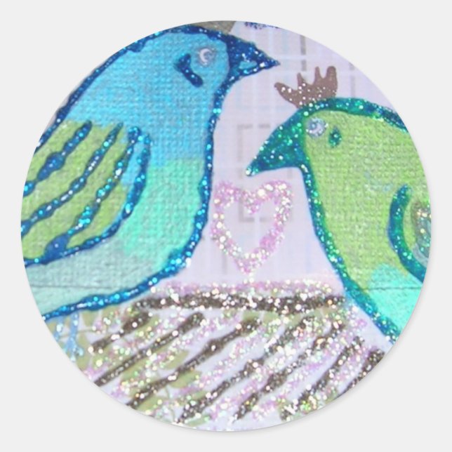 Pegatinas de Lovebirds (Anverso)