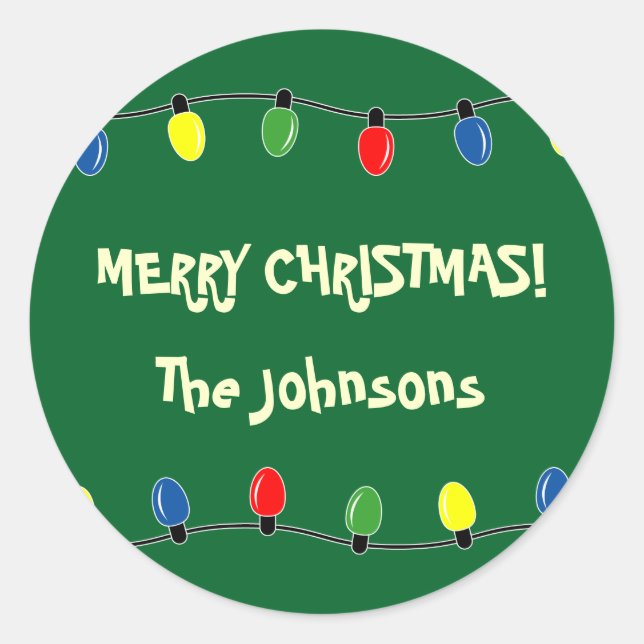 Pegatinas de luces de árboles de Navidad | Persona (Anverso)