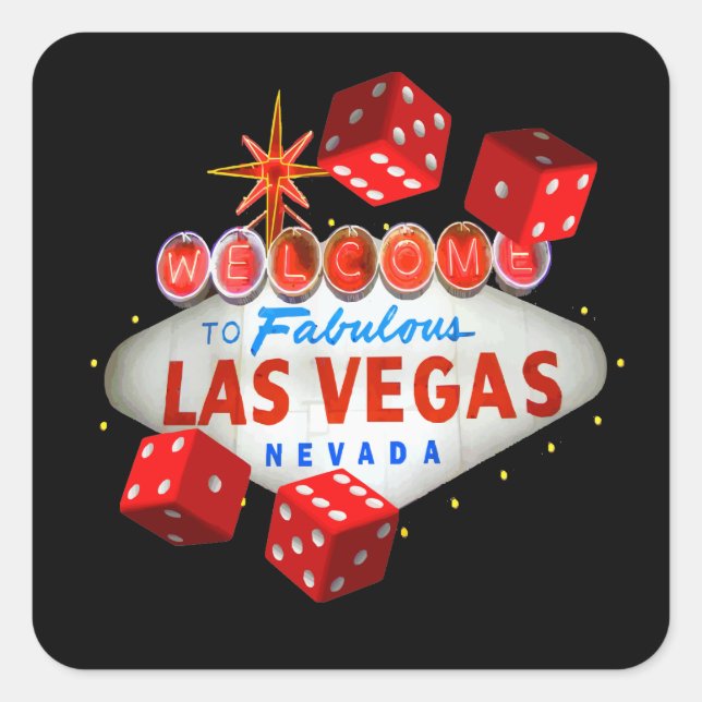 Pegatinas de Lucky Las Vegas (Anverso)