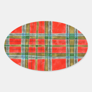 PEGATINAS de MAC BAIN TARTAN Oval