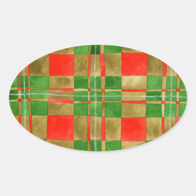 PEGATINAS de MAC GREGOR TARTAN Oval (Anverso)