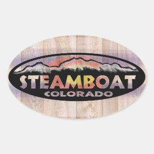 Pegatinas de madera del óvalo de la bandera de