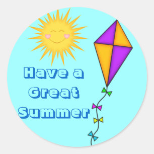 Pegatinas de maestro/madre verano y cometa