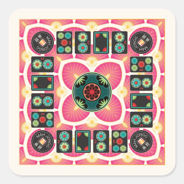 Pegatinas de Mah Jongg Fan 2025 (Anverso)