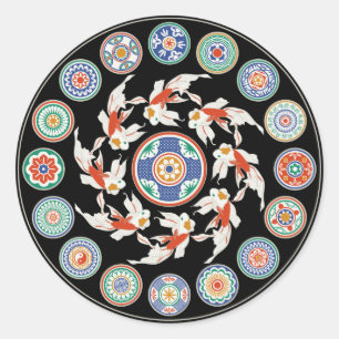 Pegatinas de Mah Jongg Koi