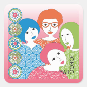 Pegatinas de Mah Jongg Limerick Dots