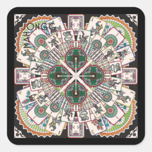Pegatinas de Mah Jongg Limerick Kong