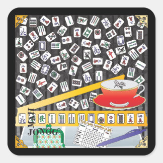 Pegatinas de Mah Jongg Limerick Mahj