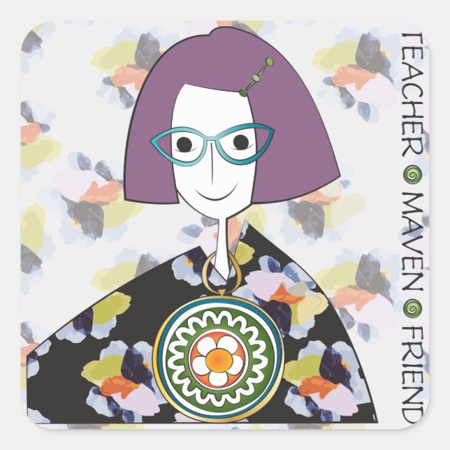 Pegatinas de Mah Jongg Maven (Anverso)