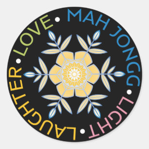 Pegatinas de Mah Jongg Snowflakes