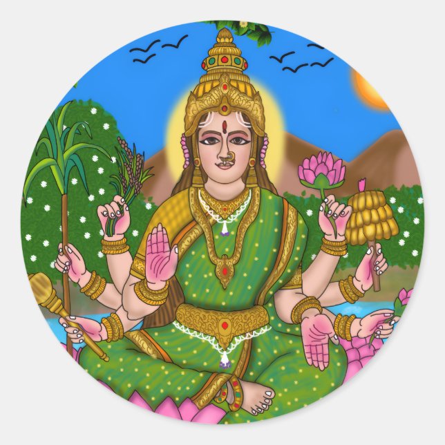 Pegatinas de Mahalakshmi (Anverso)