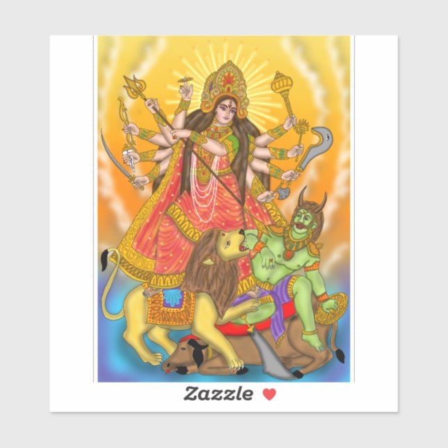 Pegatinas de Mahishasur Mardini Durga (Hoja)