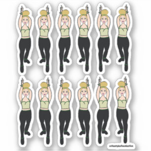 Pegatinas de Majorette Bailarina Negro Mint 2