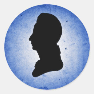 pegatinas de "Man Silhouette on Blue"