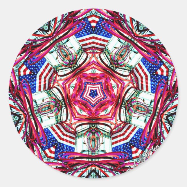 pegatinas de Mandala "4 de julio" (Anverso)