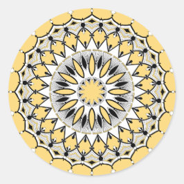 Pegatinas de Mandala Amarilla (Diseño 1)