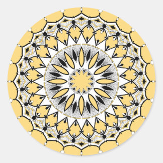 Pegatinas de Mandala Amarilla (Diseño 1)