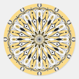 Pegatinas de Mandala Amarilla (Diseño 2)