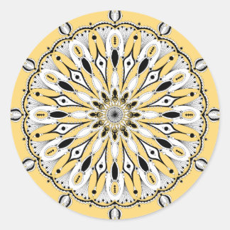 Pegatinas de Mandala Amarilla (Diseño 2)