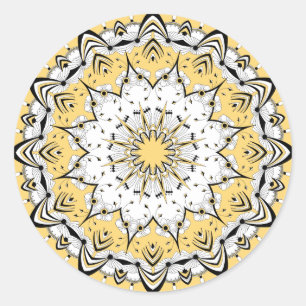 Pegatinas de Mandala Amarilla (Diseño 3)