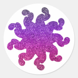 Pegatinas de mandala con purpurina rosa y morado