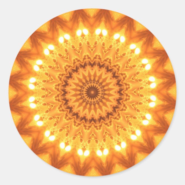 Pegatinas de Mandala Sunny de la Energía Sanadora  (Anverso)
