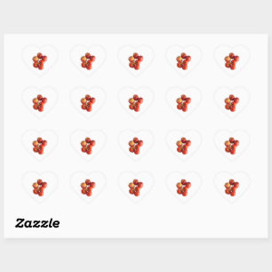 Pegatinas de manzanas y tomates frescos