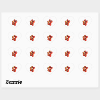 Pegatinas de manzanas y tomates frescos