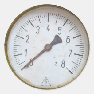 Pegatinas de marcado de medidor de presión redonda