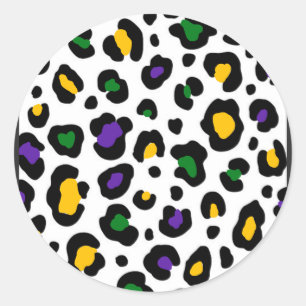 Pegatinas de Mardi Gras Cheetah