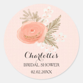 pegatinas de marfil ruborizados dorados con ducha 