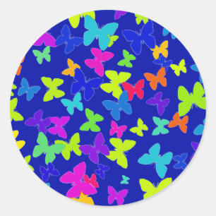 Pegatinas de mariposa azul