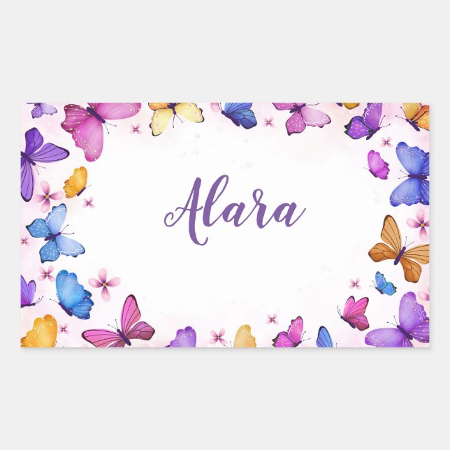 Pegatinas de mariposa cúrcuta (Anverso)