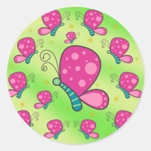 Pegatinas de mariposa de color magenta