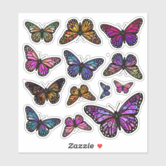 Pegatinas de mariposa monarca de la Fantasía del A